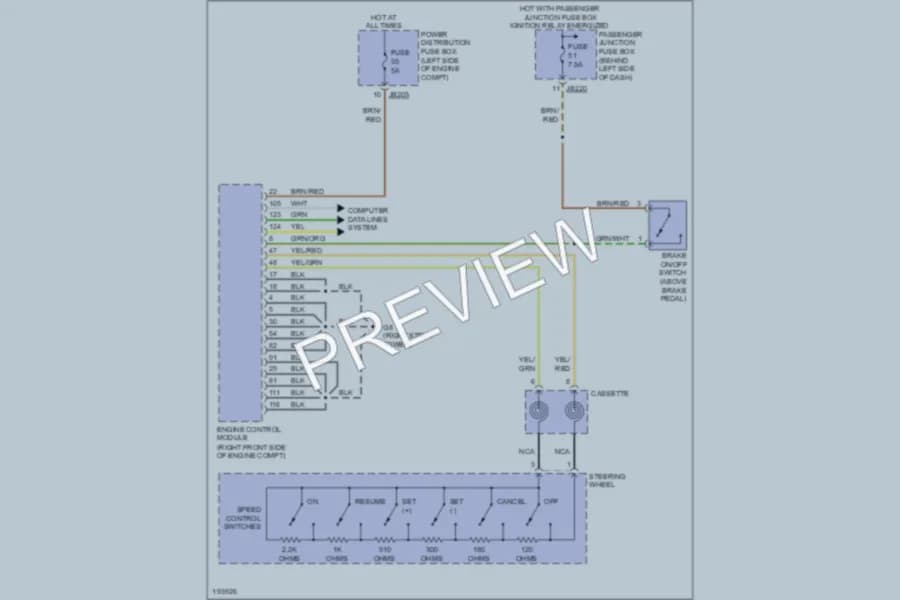 2004 Jaguar XType Cruise Control wiring diagram preview