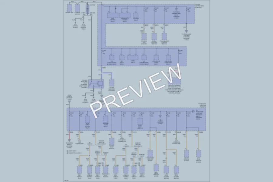 2004 Jaguar XType Power Distribution wiring diagram preview