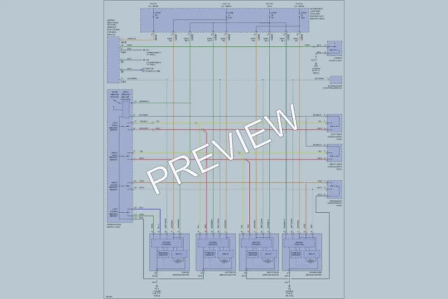 2004 Jaguar XType Power Windows wiring diagram preview