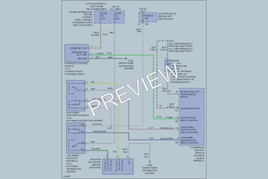 2004 Jeep GrandCherokee Cooling Fan wiring diagram preview