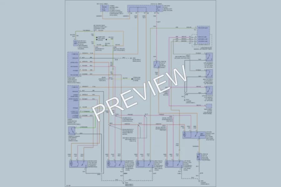 2004 Jeep GrandCherokee Power Door Locks wiring diagram preview