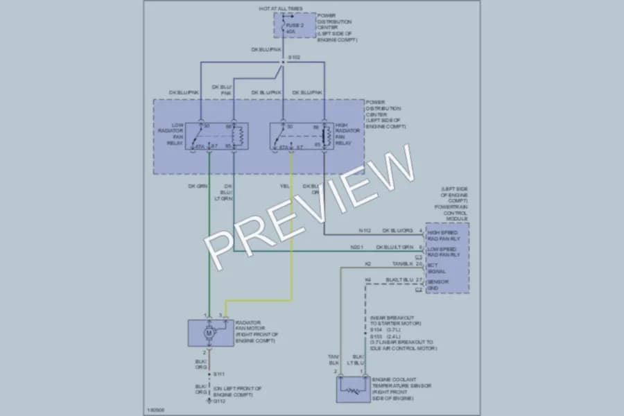 2004 Jeep Liberty Cooling Fan wiring diagram preview
