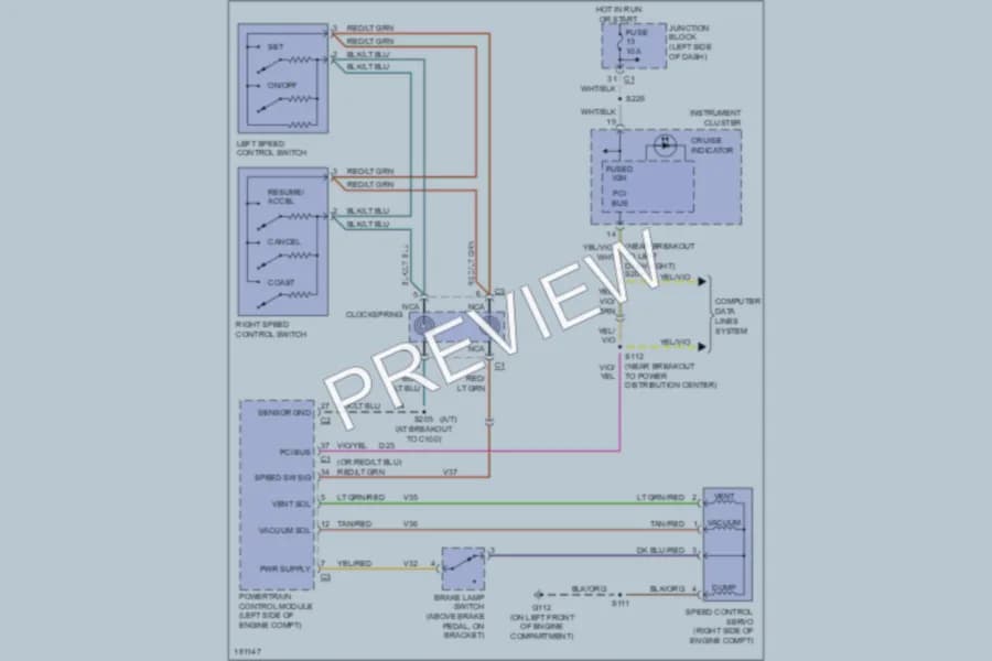 2004 Jeep Liberty Cruise Control wiring diagram preview
