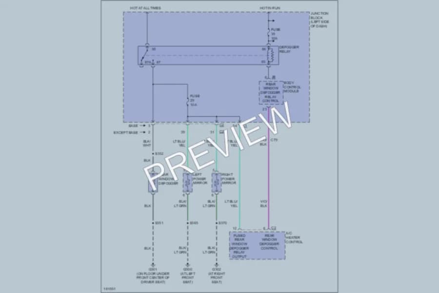 2004 Jeep Liberty Defoggers wiring diagram preview