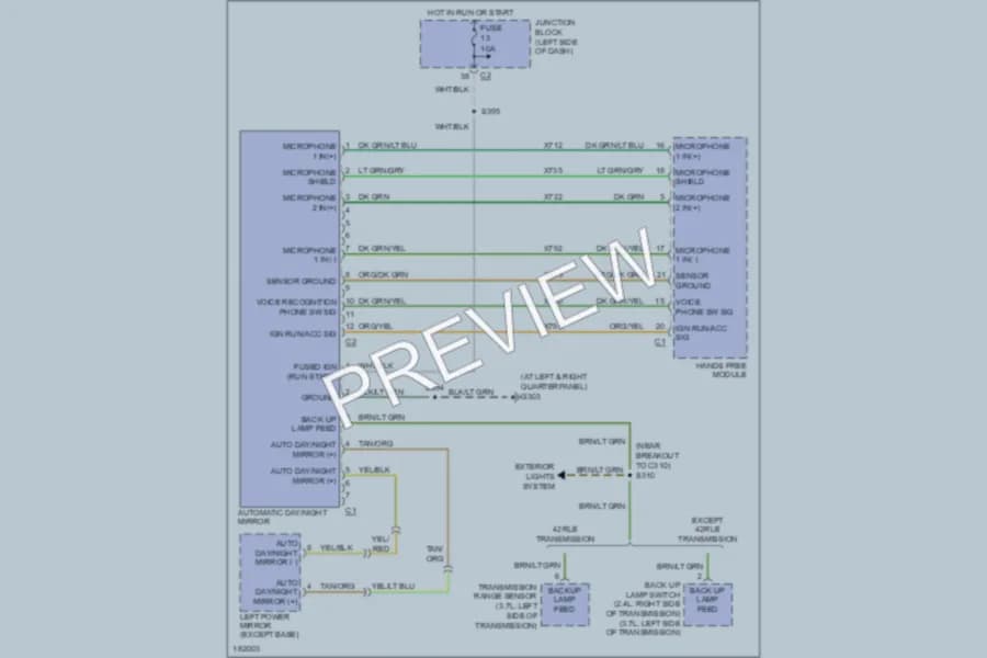 2004 Jeep Liberty Power Mirrors wiring diagram preview