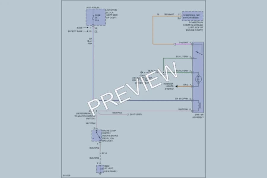 2004 Jeep Liberty Shift Interlock wiring diagram preview