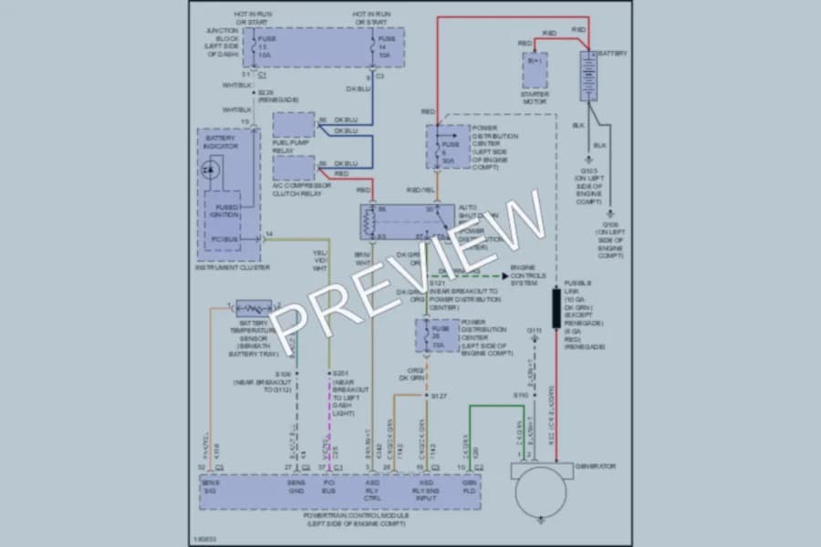 2004 Jeep Liberty Starting Charging wiring diagram preview