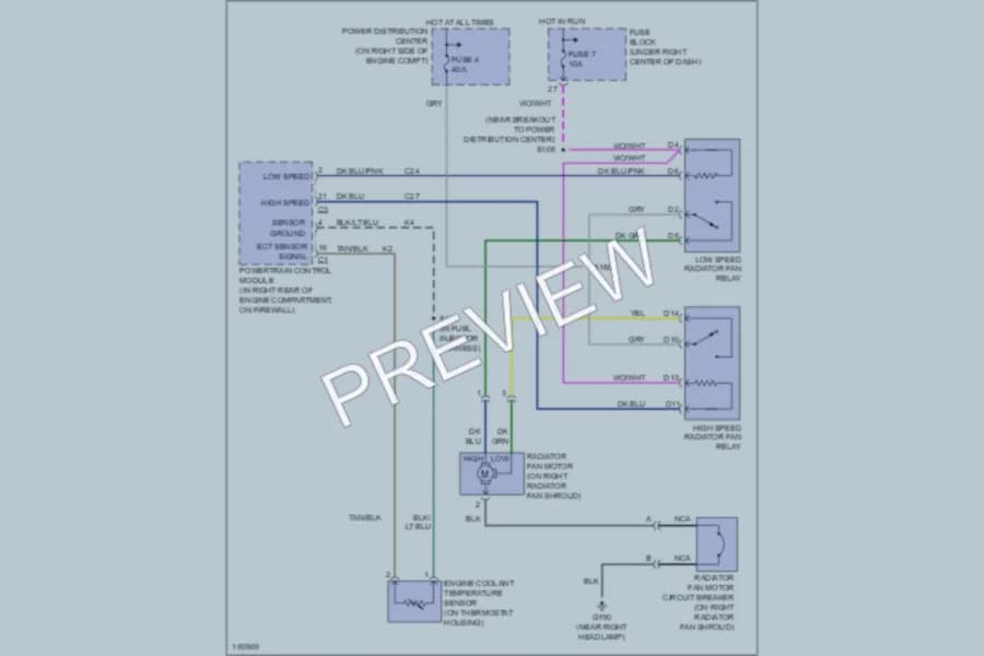 2004 Jeep Wrangler Cooling Fan wiring diagram preview