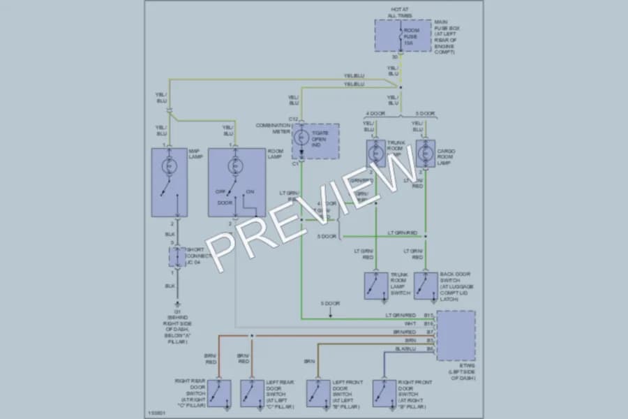 2004 Kia Rio Interior Lights wiring diagram preview