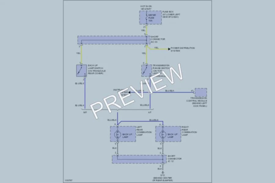 2004 Kia RioCinco Exterior Lights wiring diagram preview