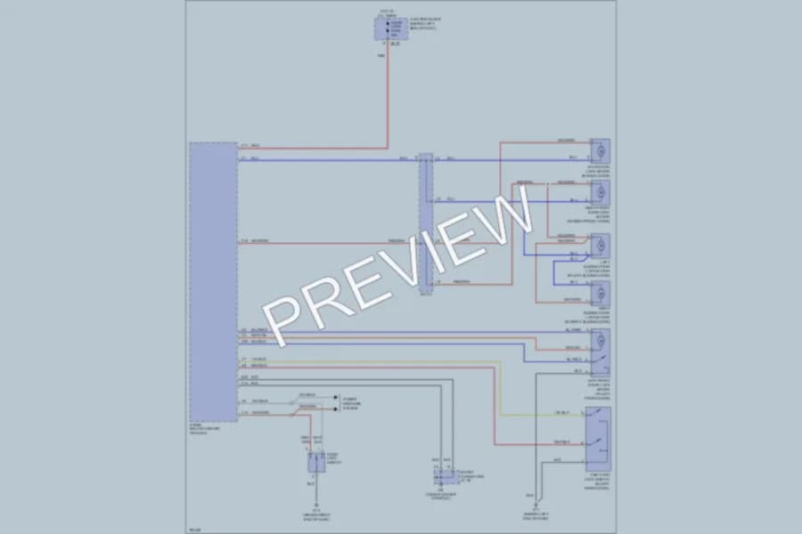 2004 Kia Sedona Power Door Locks wiring diagram preview
