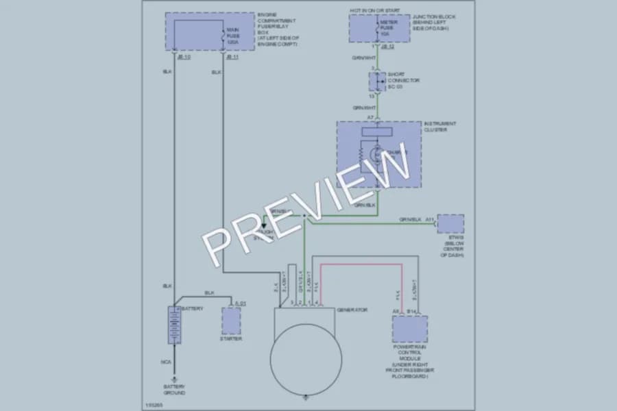 2004 Kia Sedona Starting Charging wiring diagram preview