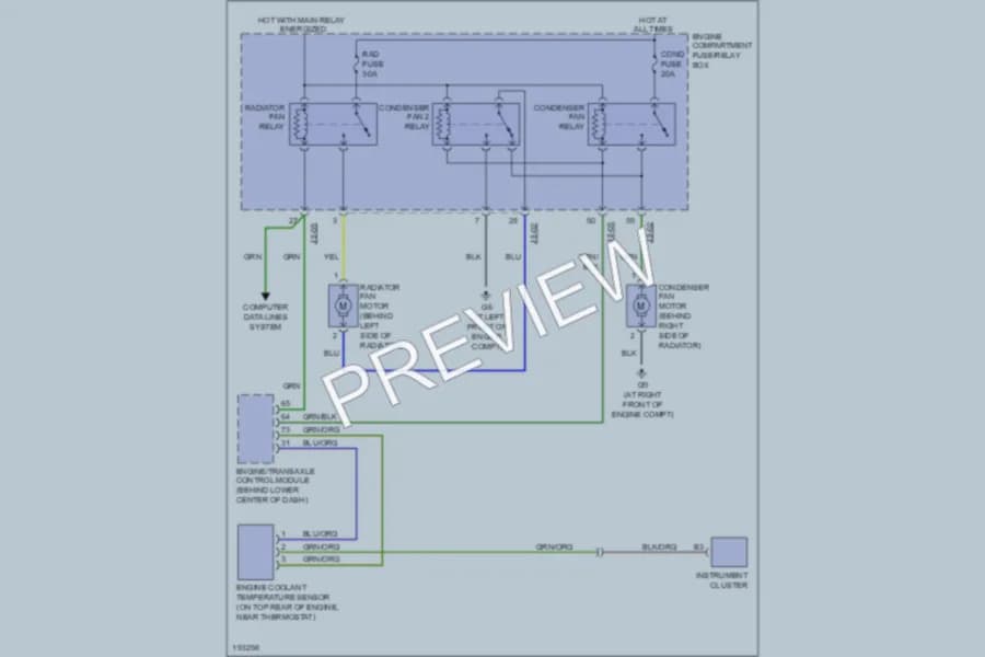 2004 Kia Spectra Cooling Fan wiring diagram preview