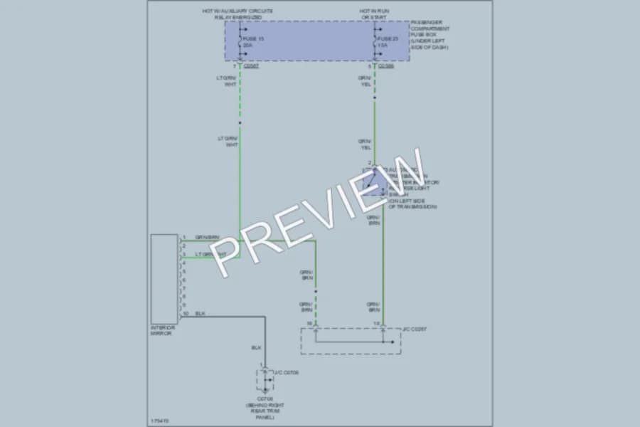 2004 LandRover Discovery Power Mirrors wiring diagram preview