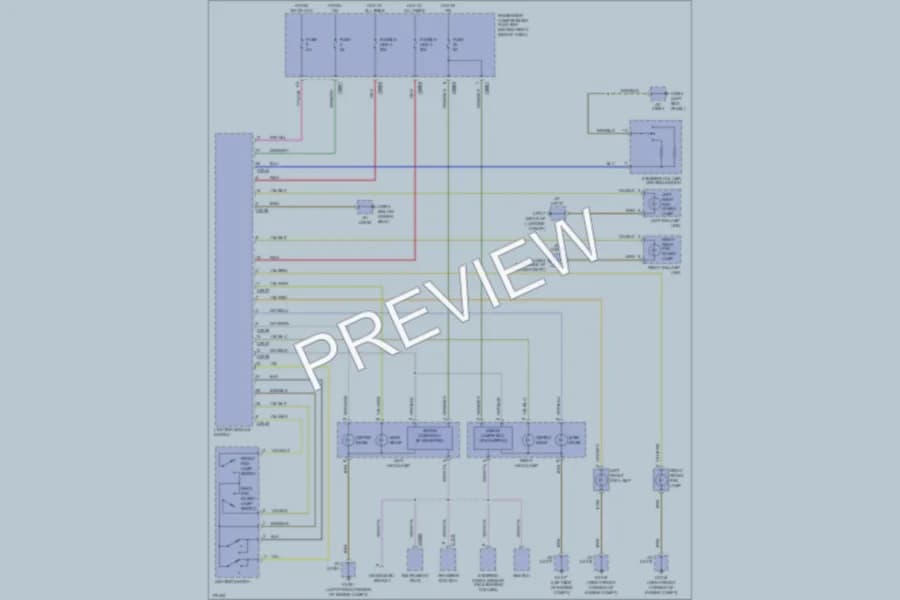 2004 LandRover RangeRover Headlights wiring diagram preview