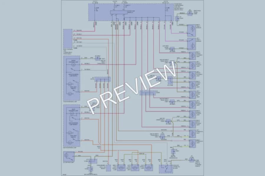 2004 LandRover RangeRover Interior Lights wiring diagram preview