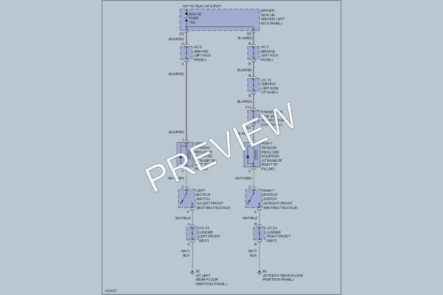 2004 Lexus GS300 Passive Restraints wiring diagram preview