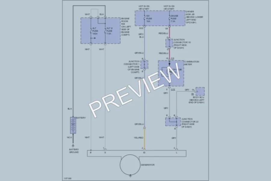 2004 Lexus GX470 Starting Charging wiring diagram preview