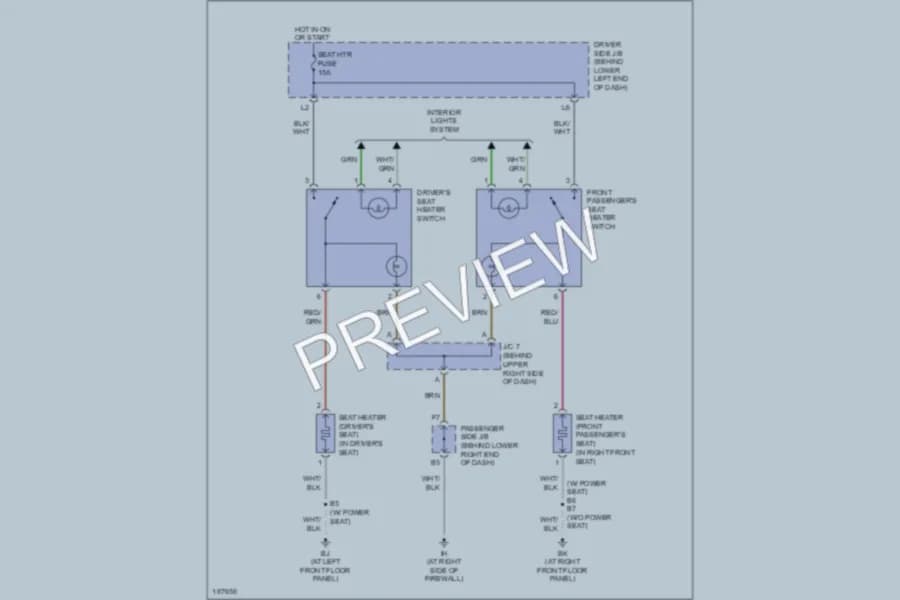 2004 Lexus IS300 Power Seats wiring diagram preview