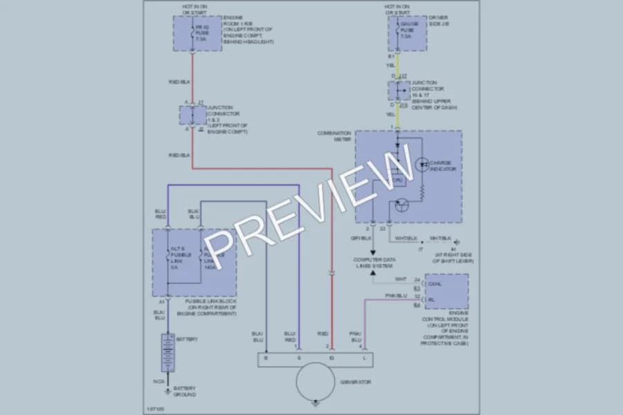 2004 Lexus LS430 Starting Charging wiring diagram preview