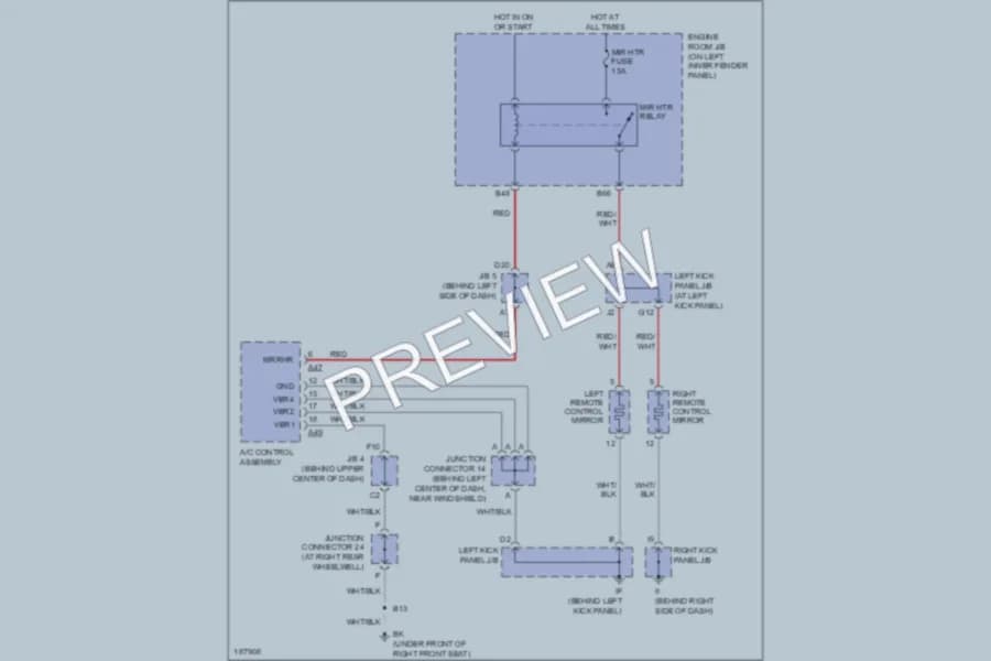 2004 Lexus LX470 Defoggers wiring diagram preview