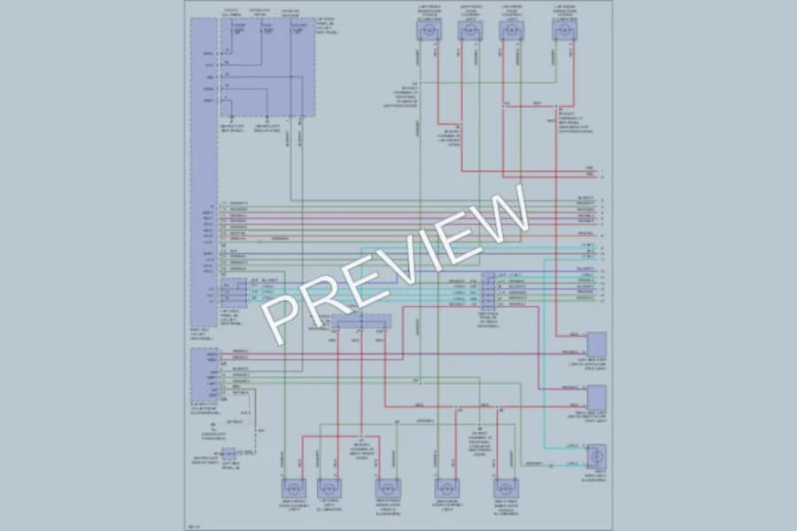 2004 Lexus LX470 Interior Lights wiring diagram preview