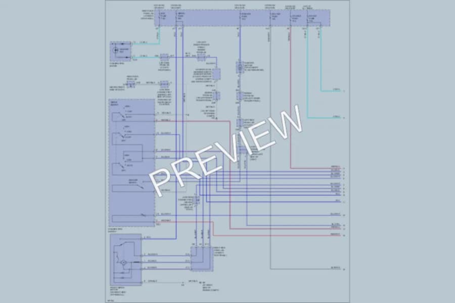 2004 Lexus LX470 Wiper Washer wiring diagram preview