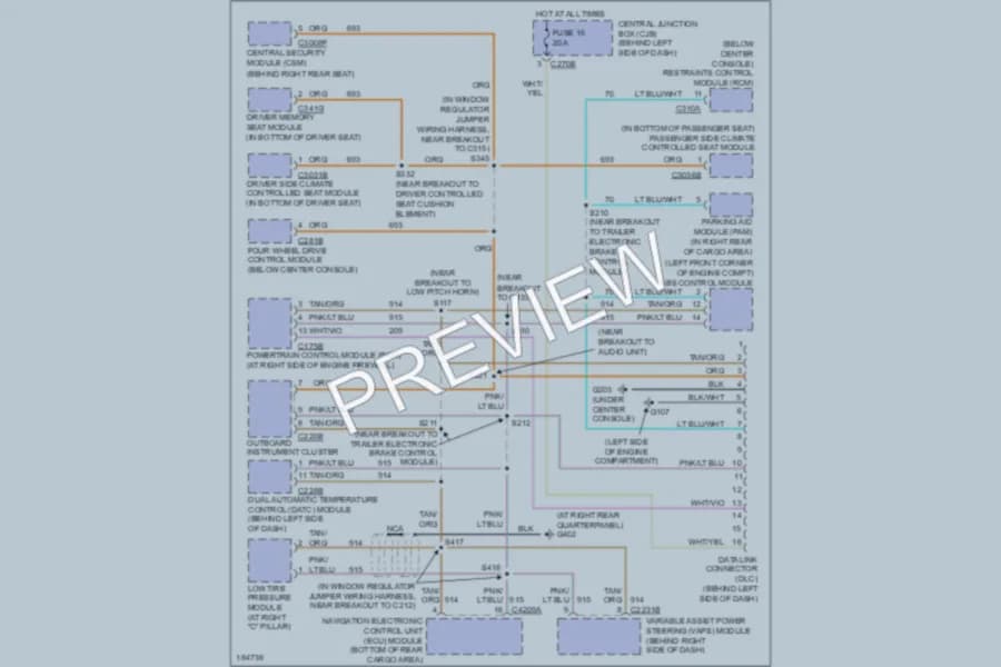 2004 Lincoln Aviator Computer Data Lines wiring diagram preview