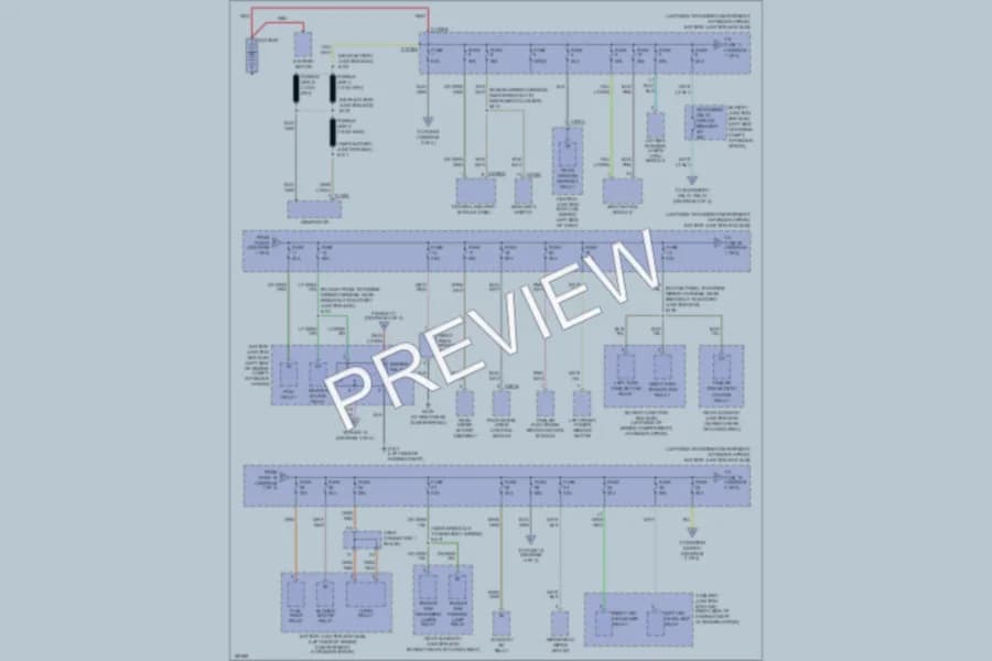 2004 Lincoln Aviator Power Distribution wiring diagram preview