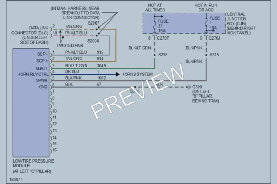 2004 Lincoln Navigator Warning Systems wiring diagram preview
