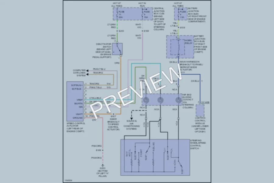 2004 Lincoln TownCar Cruise Control wiring diagram preview