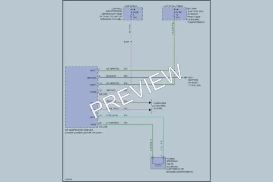 2004 Lincoln TownCar Electronic Power Steering wiring diagram preview