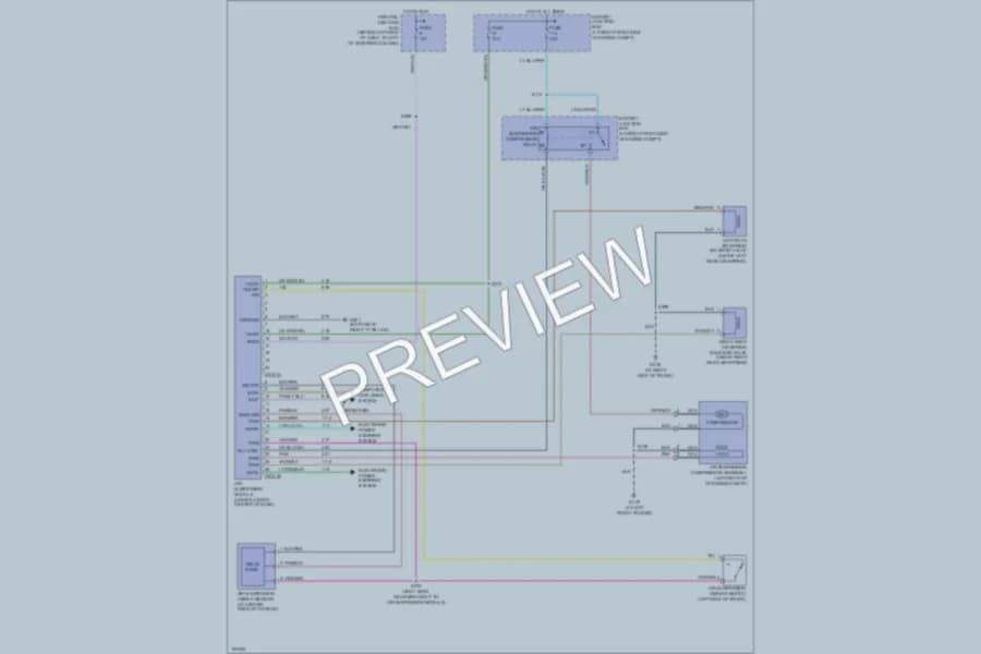 2004 Lincoln TownCar Electronic Suspension wiring diagram preview