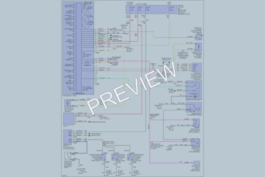 2004 Lincoln TownCar Instrument Cluster wiring diagram preview