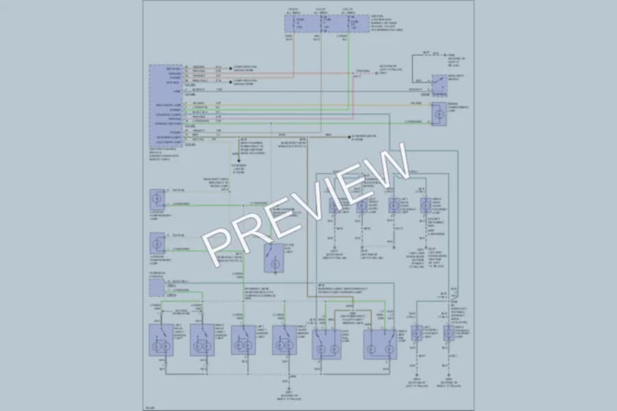 2004 Lincoln TownCar Interior Lights wiring diagram preview