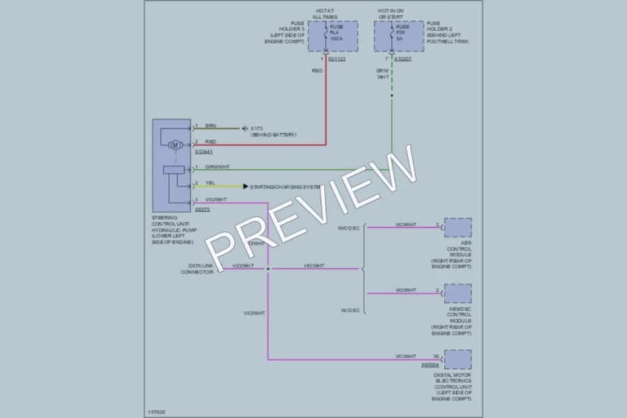 2004 MINI Cooper Electronic Power Steering wiring diagram preview