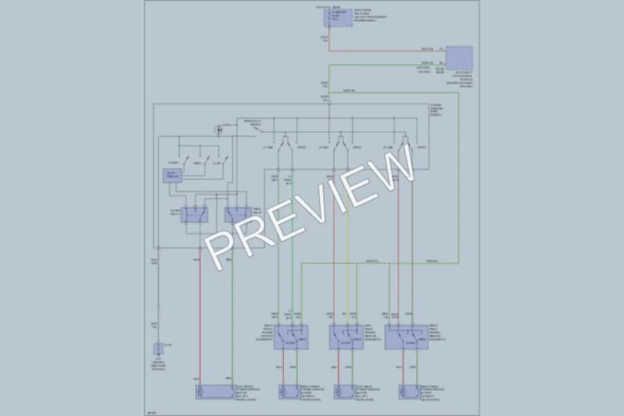 2004 Mazda 6 Power Windows wiring diagram preview