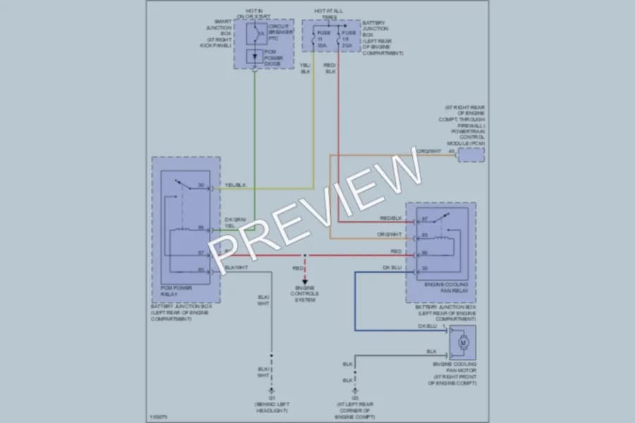 2004 Mazda B2300 Cooling Fan wiring diagram preview