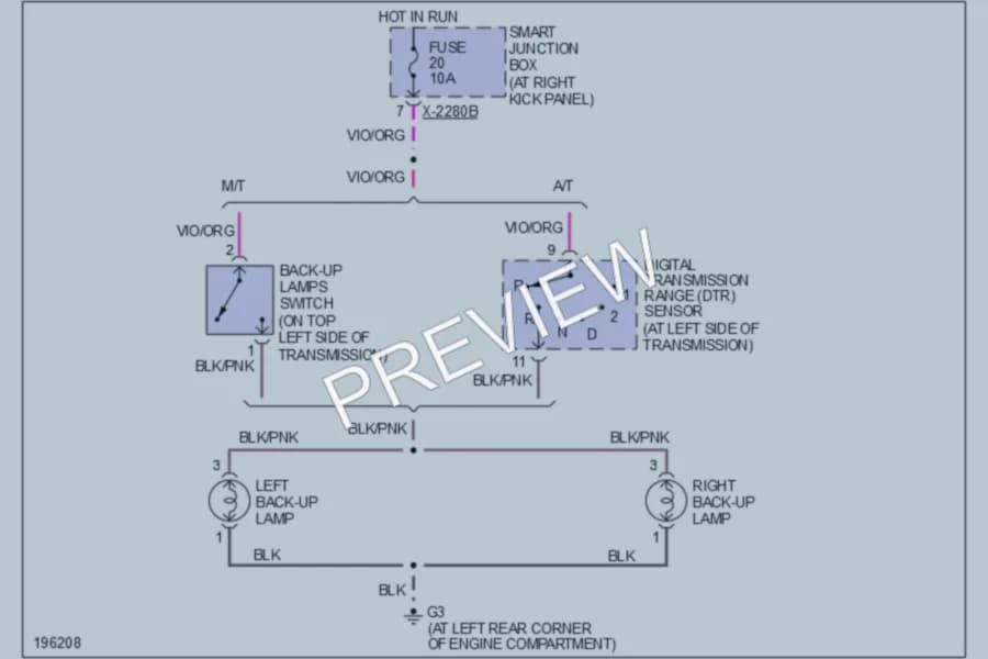 2004 Mazda B3000 Exterior Lights wiring diagram preview