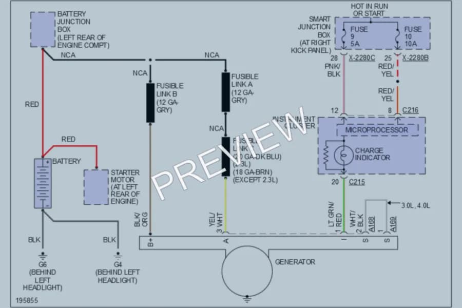 2004 Mazda B4000 Starting Charging wiring diagram preview
