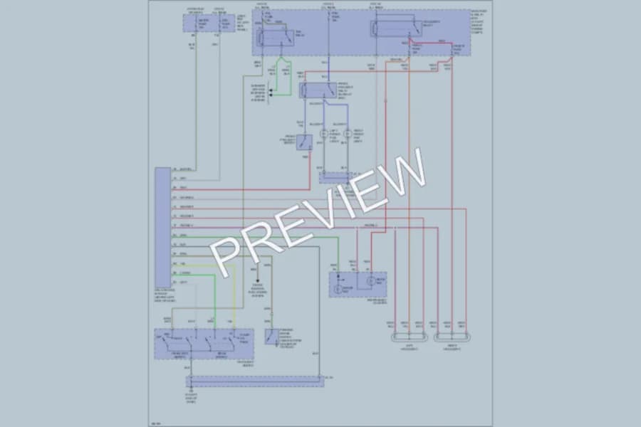 2004 Mazda MPV Headlights wiring diagram preview