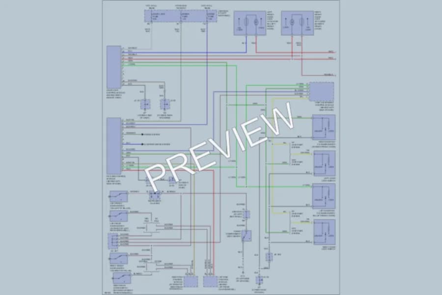 2004 Mazda MPV Power Door Locks wiring diagram preview