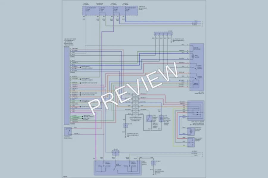 2004 Mazda MPV Trunk Tailgate Fuel Door wiring diagram preview