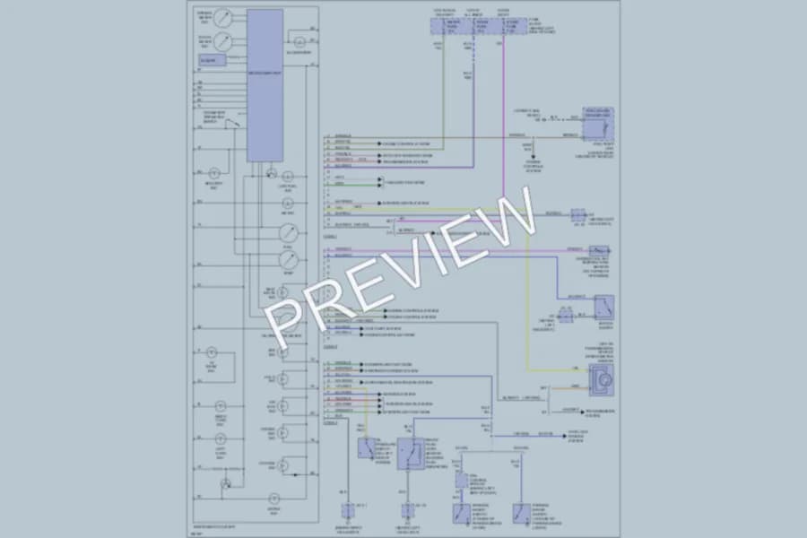 2004 Mazda Miata Instrument Cluster wiring diagram preview