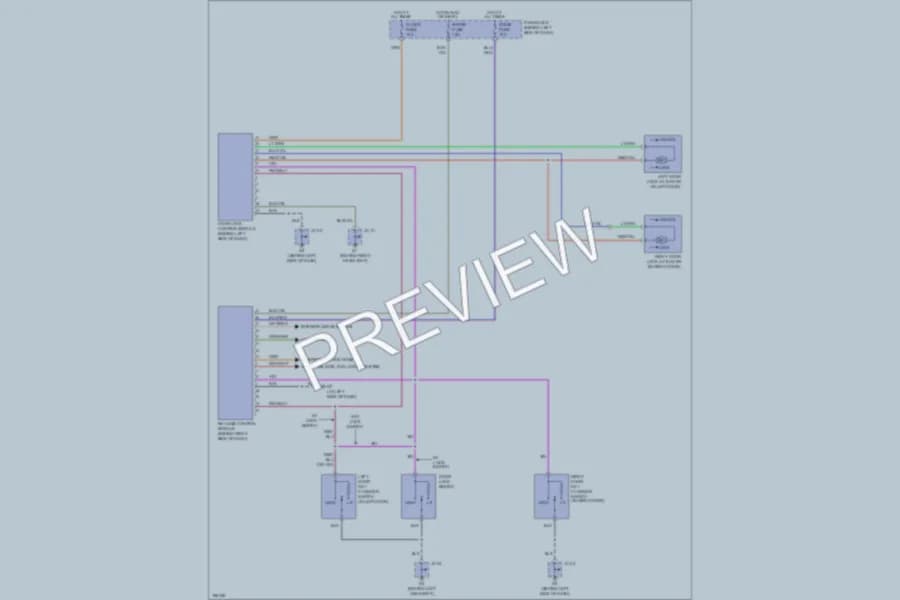2004 Mazda Miata Power Door Locks wiring diagram preview