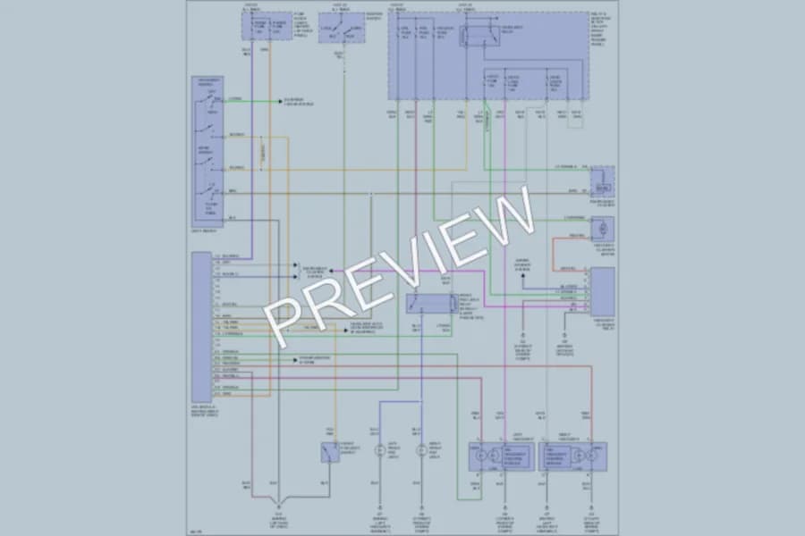 2004 Mazda RX8 Headlights wiring diagram preview