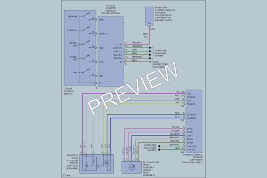 2004 MercedesBenz C230 Cruise Control wiring diagram preview