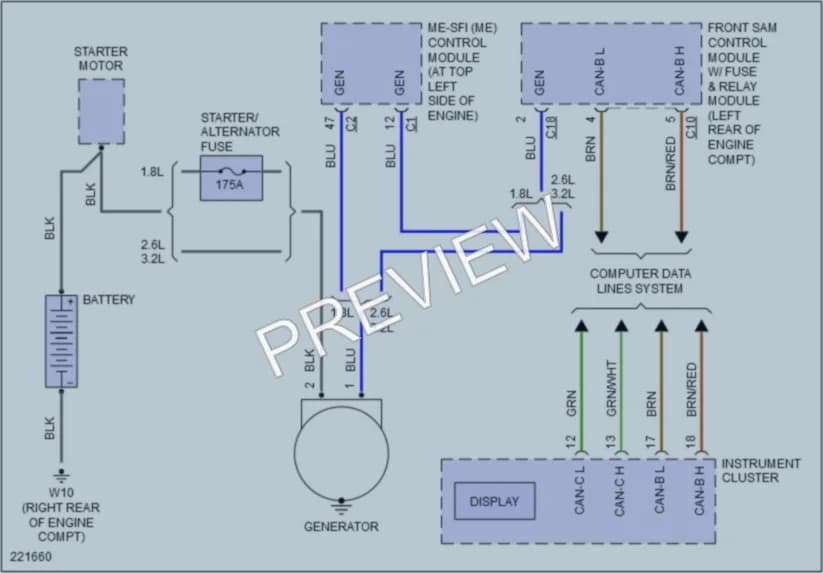 2004 MercedesBenz C240 Starting Charging wiring diagram preview