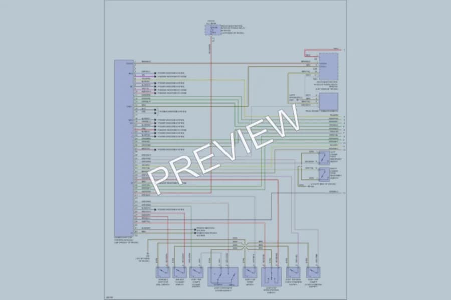 2004 MercedesBenz CLK320 Power Top Sunroof wiring diagram preview
