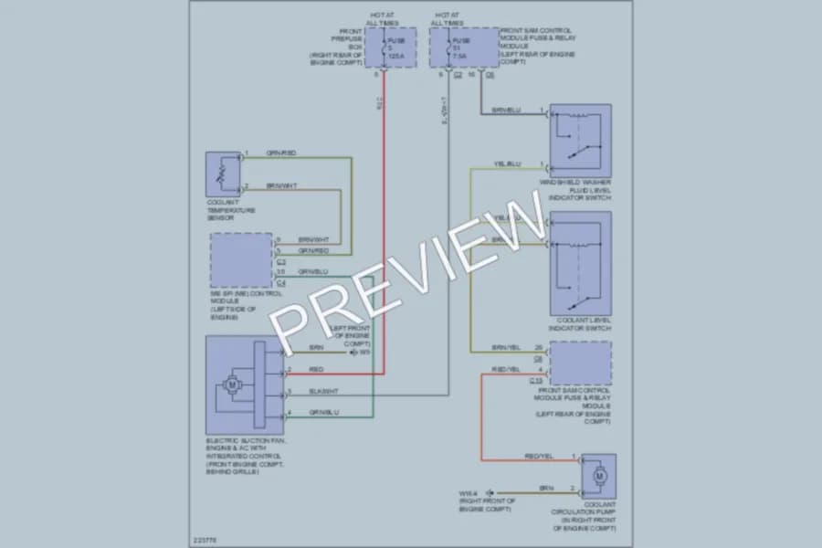 2004 MercedesBenz CLK500 Cooling Fan wiring diagram preview